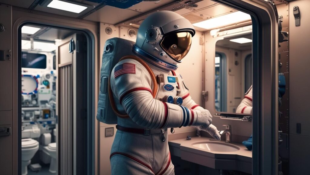 banheiros dos astronautas
